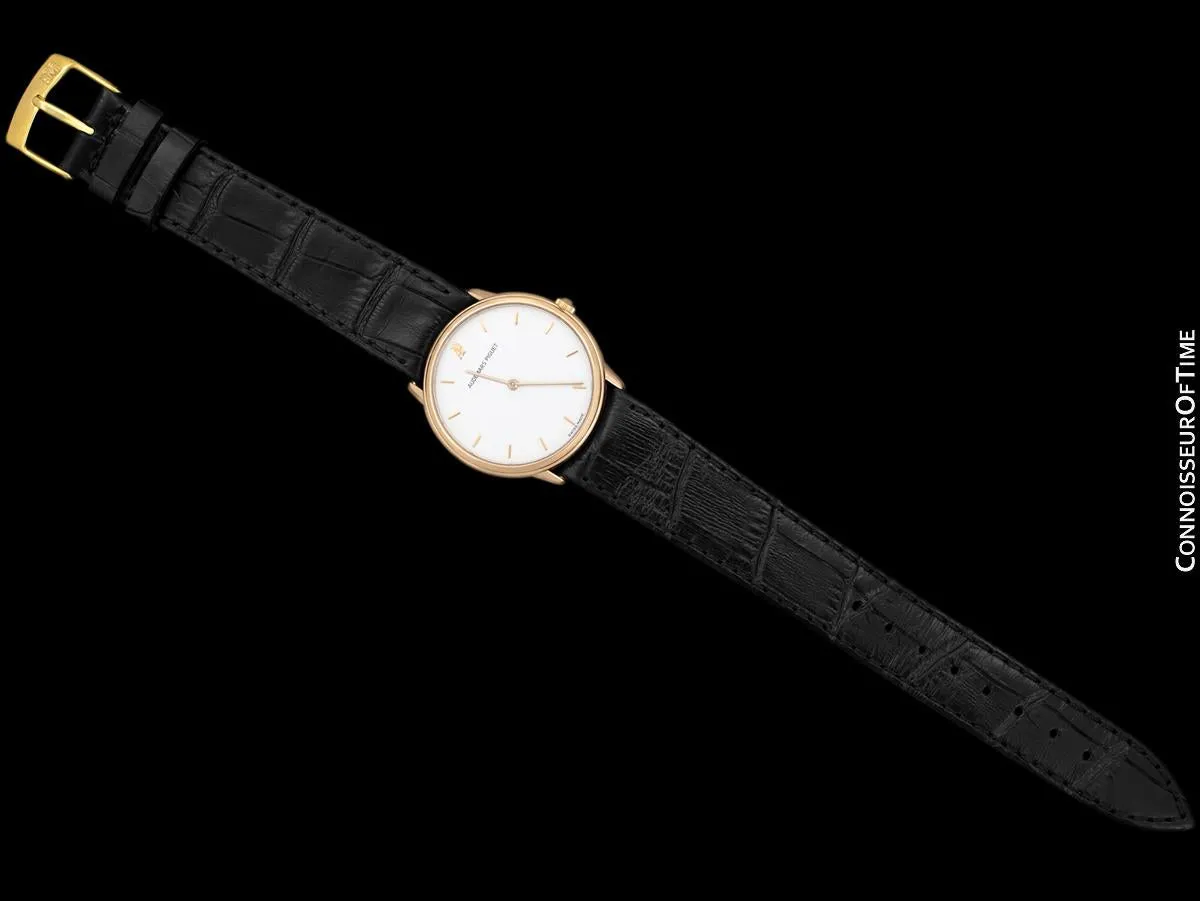 Audemars Piguet Round Midsize Mens Dress Watch - 18K Rose Gold