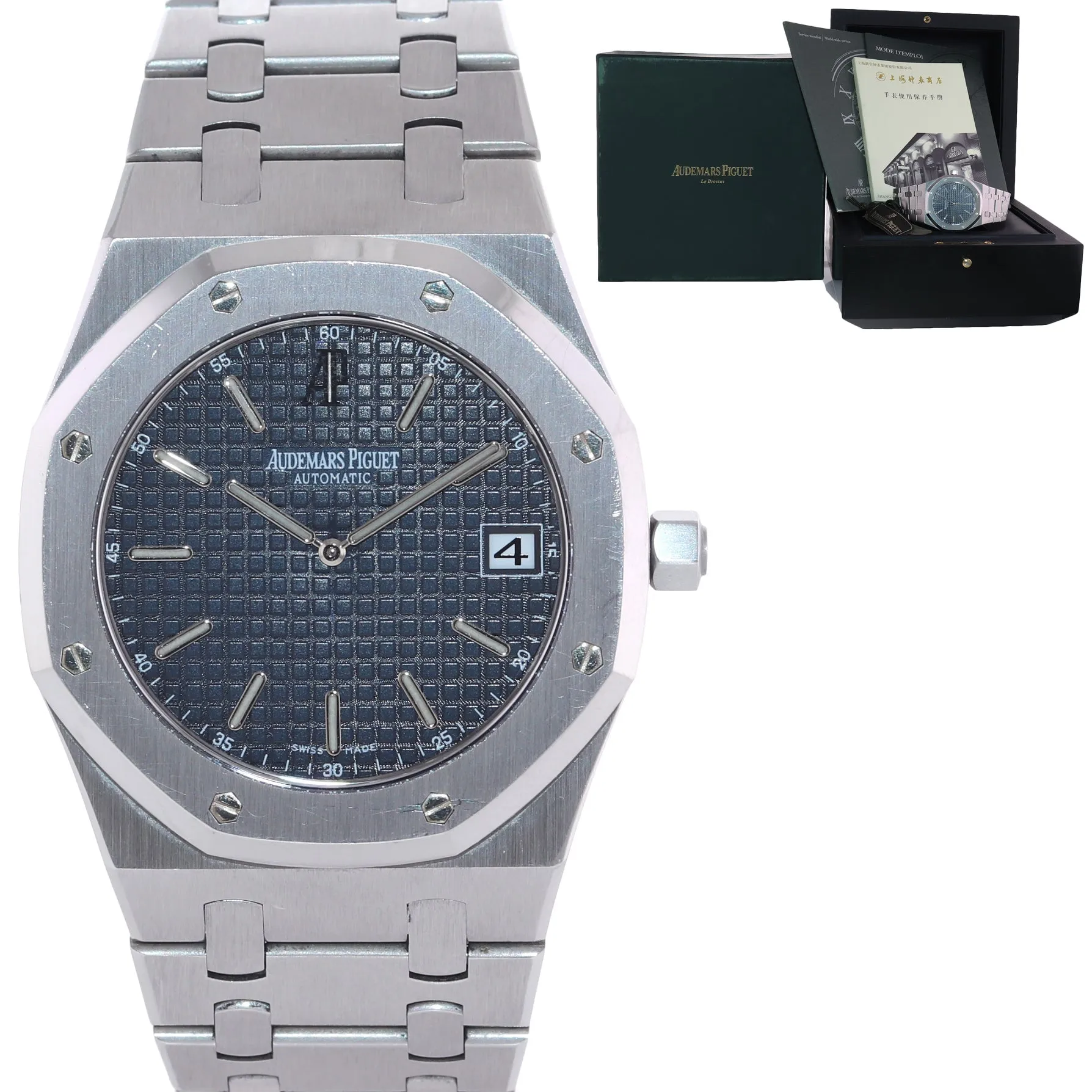 Audemars Piguet Royal Oak 15202 Blue Steel 15202ST.OO.1240ST.01 Watch Box & Tag