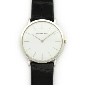Audemars Piguet White Gold Ultra-Thin Strap Watch