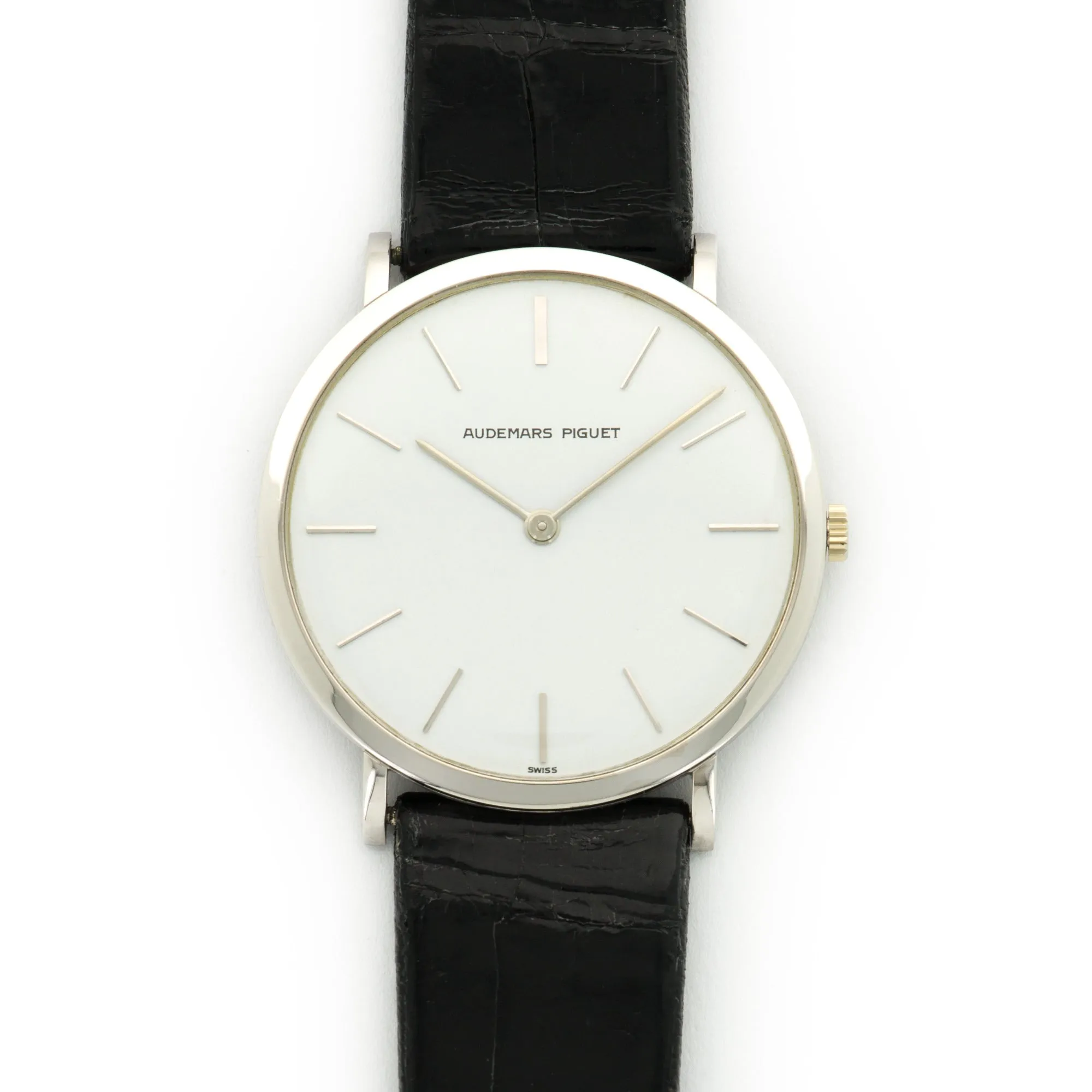 Audemars Piguet White Gold Ultra-Thin Strap Watch