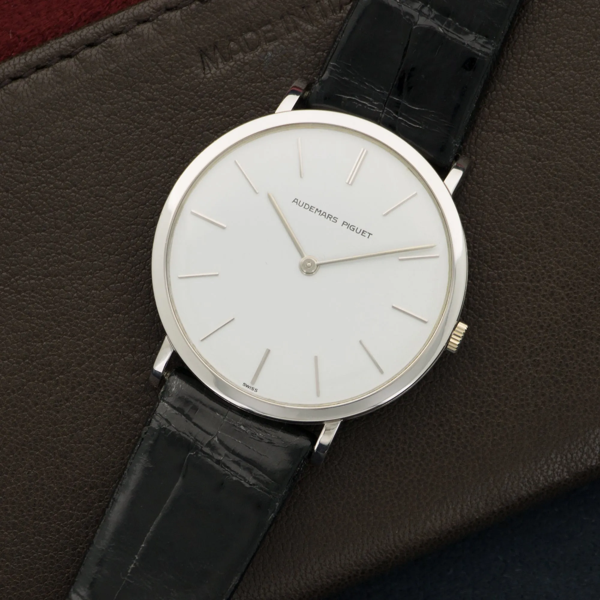 Audemars Piguet White Gold Ultra-Thin Strap Watch