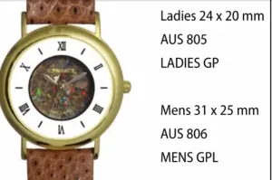 Australian "Boulder" Opal Watches style 806 Mens GPL 31 x 25 mm