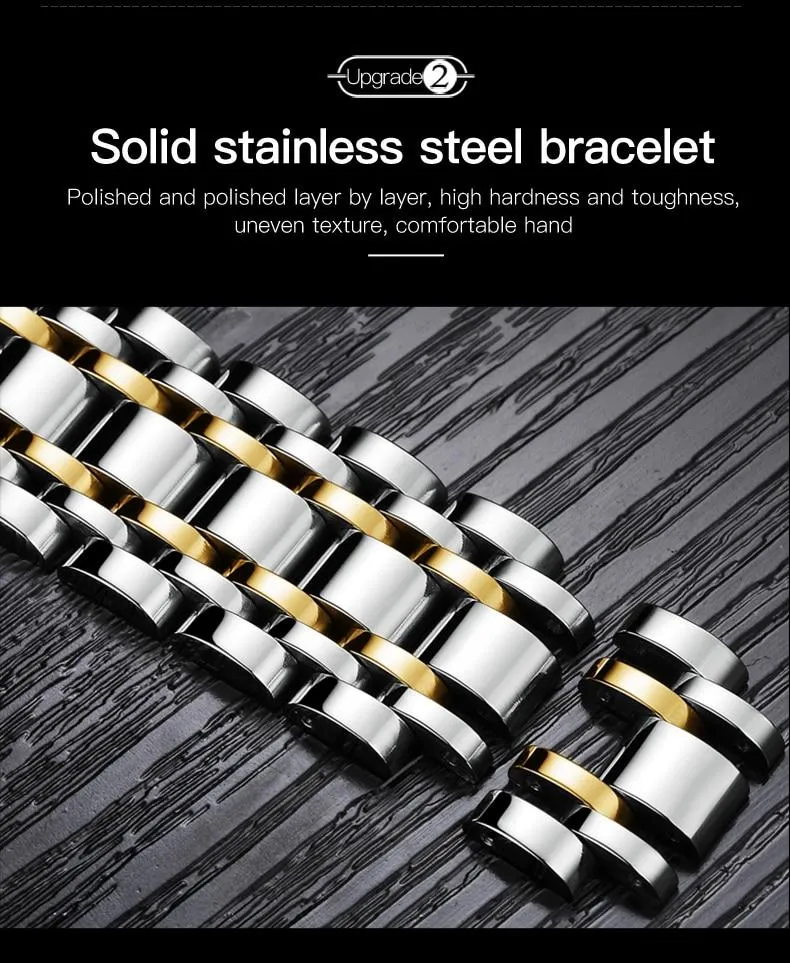 Automatic Green Luxury Stainless Steel Olves Watch
