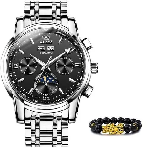 Automatic Green Luxury Stainless Steel Olves Watch