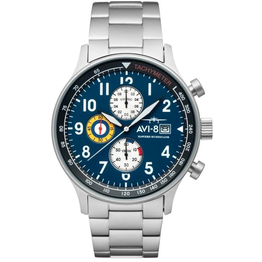 AVI-8 Men's Black Hawker Hurricane Chronograph Watch AV-4011-33