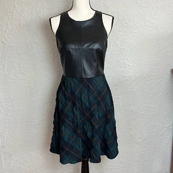 Bailey 44 Gondala Plaid Vegan Leather Dress