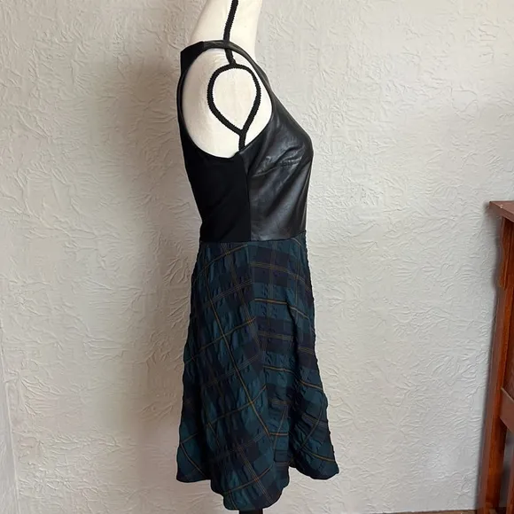 Bailey 44 Gondala Plaid Vegan Leather Dress