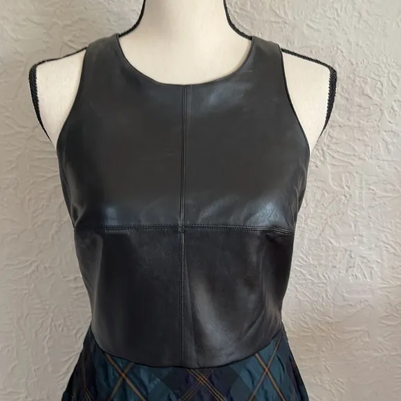 Bailey 44 Gondala Plaid Vegan Leather Dress