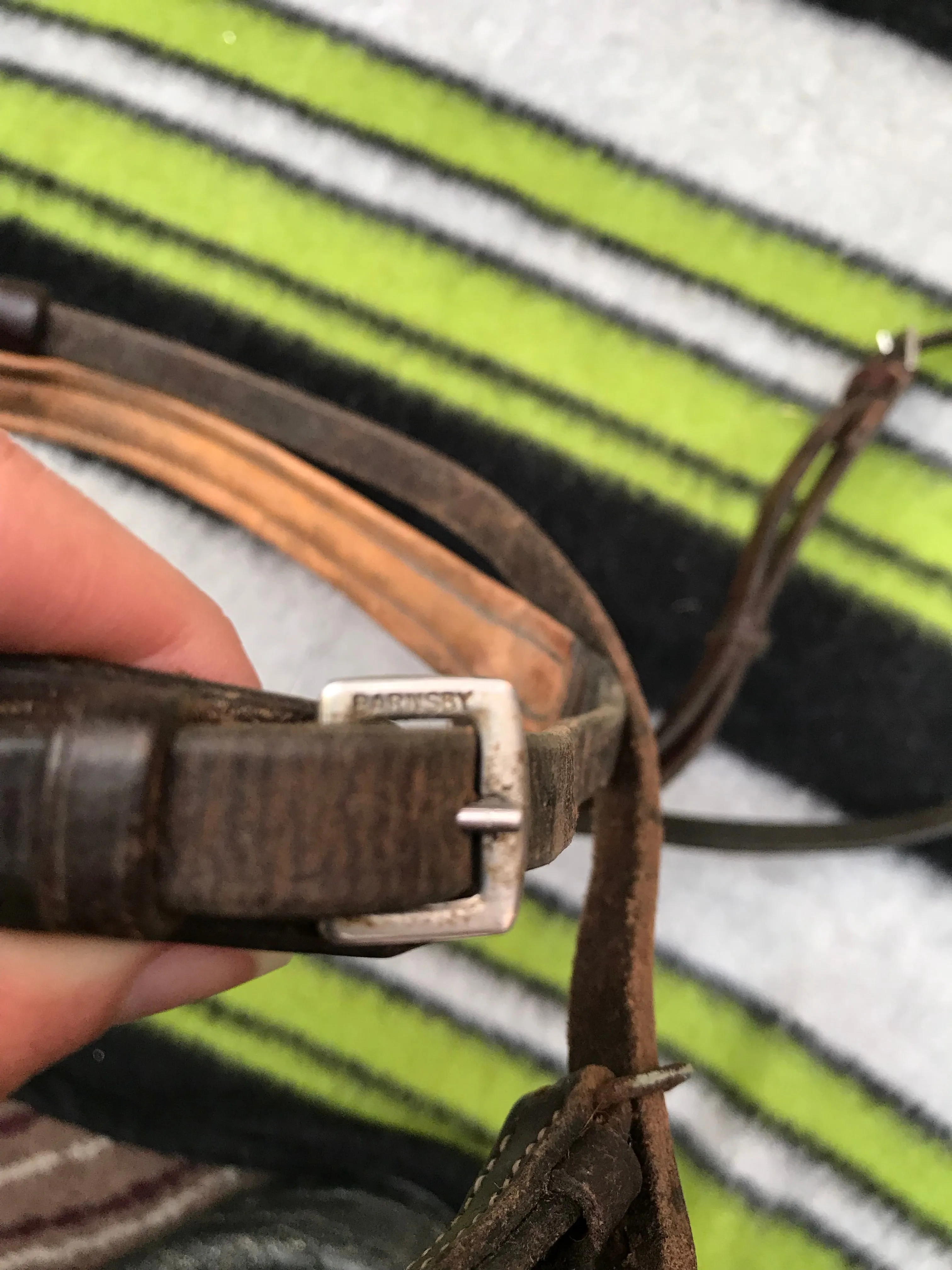 Barnsby brown leather nose band with flash full size FREE POSTAGE