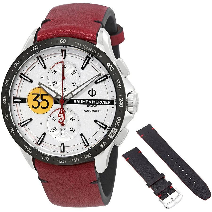 Baume et Mercier Limited Edition Clifton Chronograph Automatic Silver Dial Men's Watch 10404 A10404