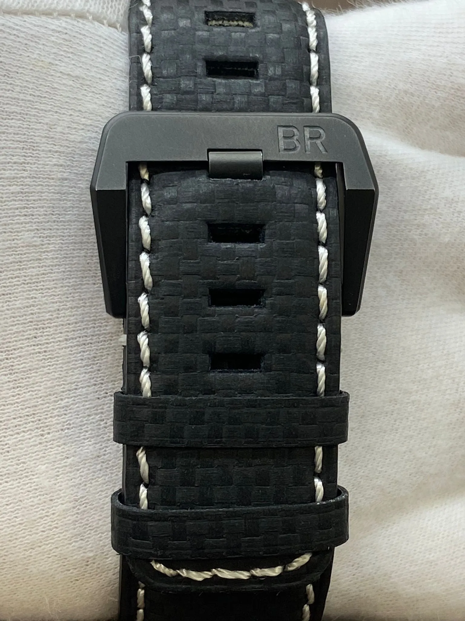 Bell & Ross Marine BR02-20 18K Gold Bezel Black Dial Automatic Men's Watch