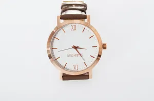 BERG BETTS Watch Original Rose Gold and Brown