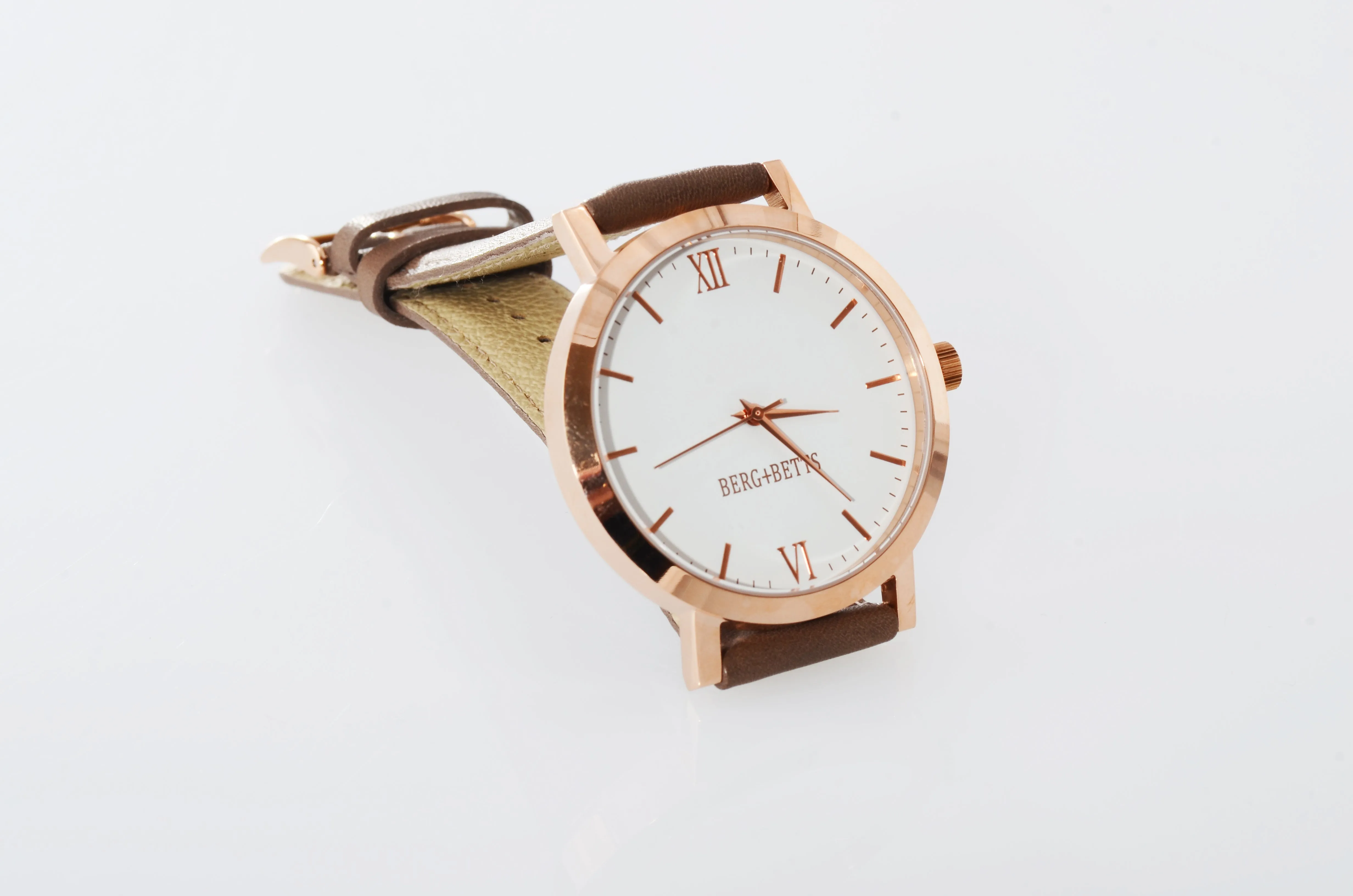 BERG BETTS Watch Original Rose Gold and Brown