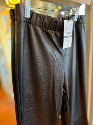 Black Animal Print Bell Bottoms