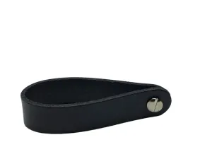 Black Guitar Leather Headstock / Neck Cradle / Strap Loop
