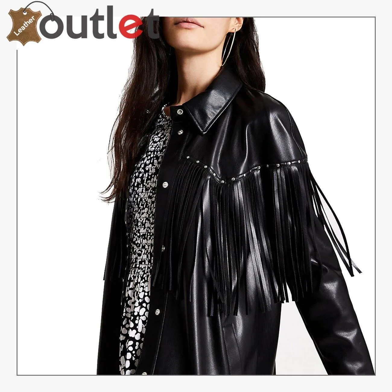Black Real Quality Womens Leather Shirt