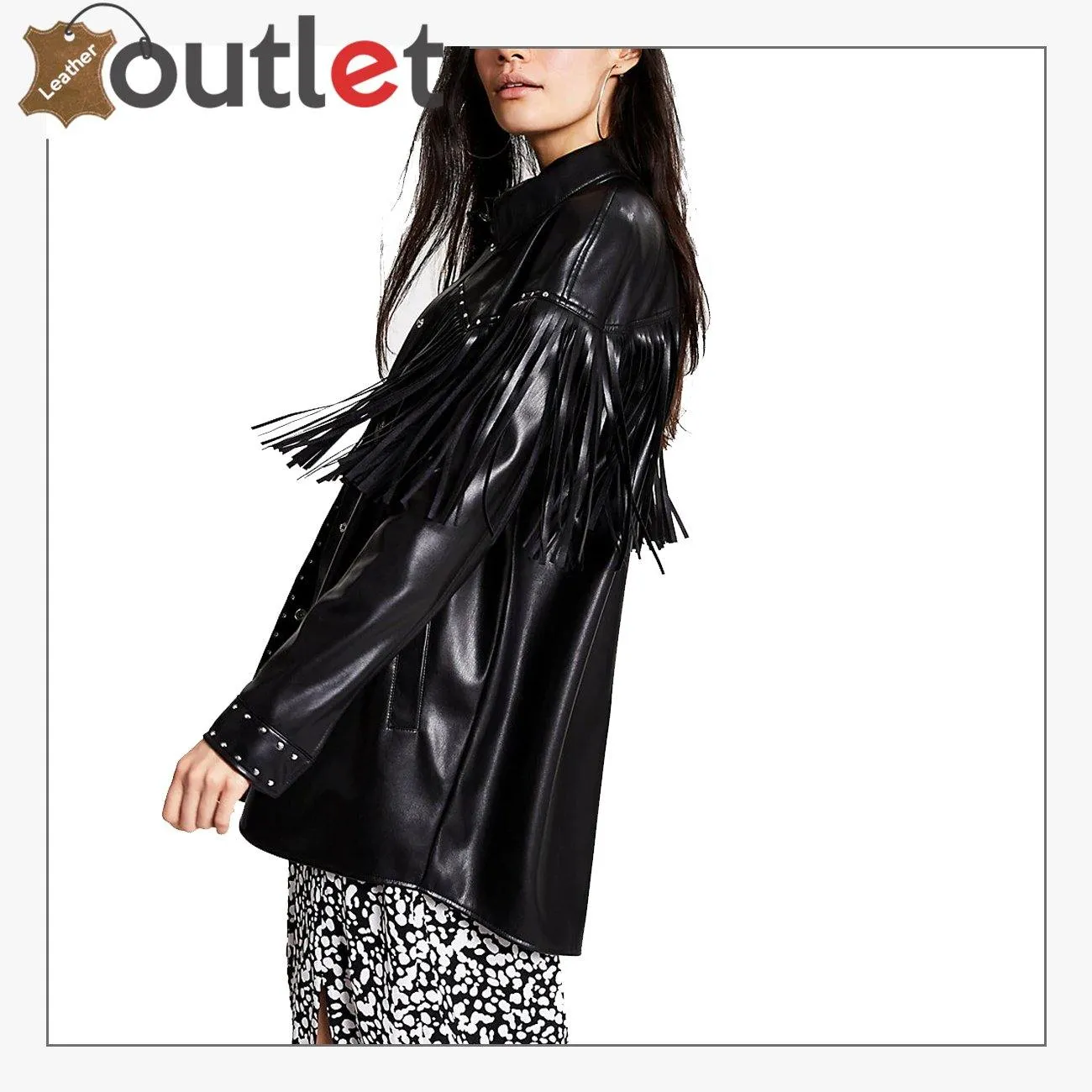 Black Real Quality Womens Leather Shirt