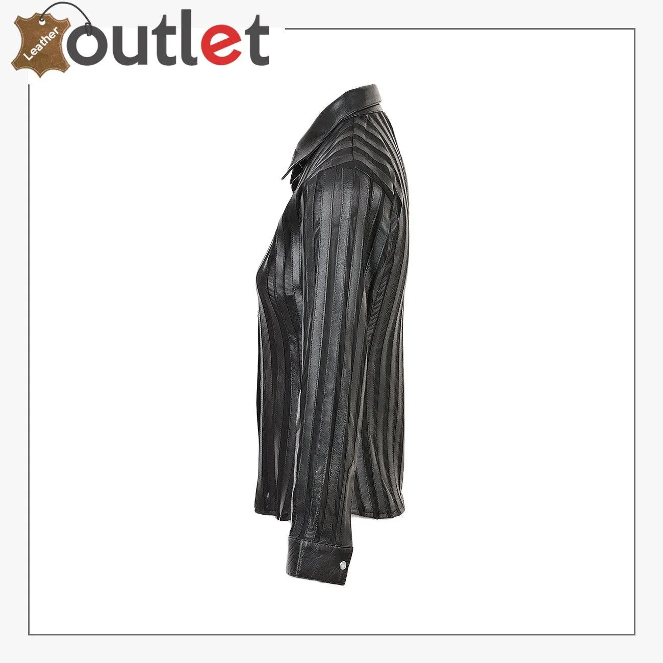 Black Womens Leather Shirt
