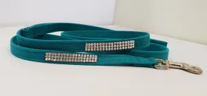 Blue Microsuede 1/2" x 4' Leash - 3 Row