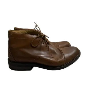Bostonian Nantasket Mid Mens Dress Boot Dark Tan Leather Retro  US Size 9.5 M