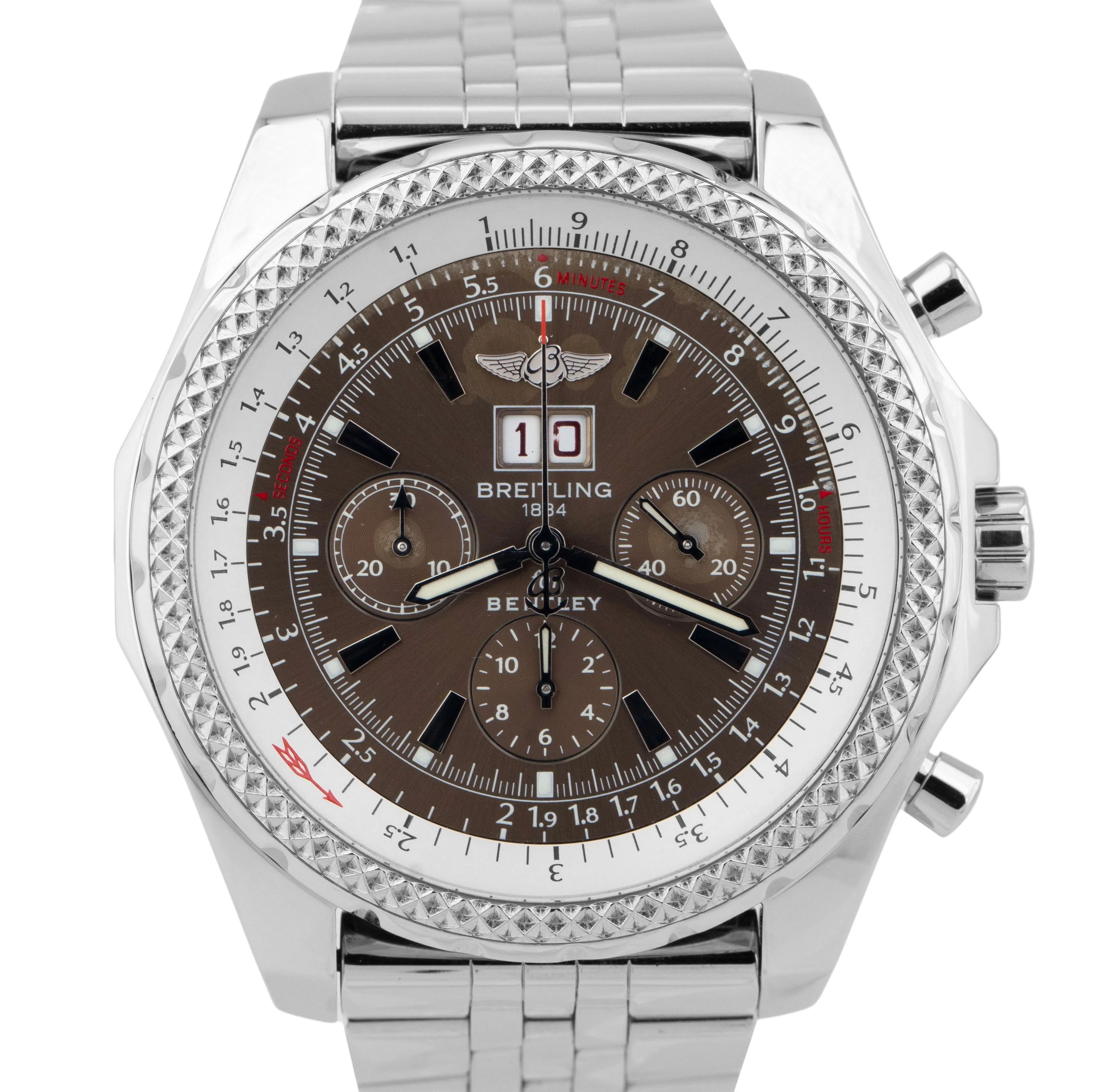 Breitling Bentley 6.75 Chronograph Havana Brown Automatic A44362 48.7mm Watch