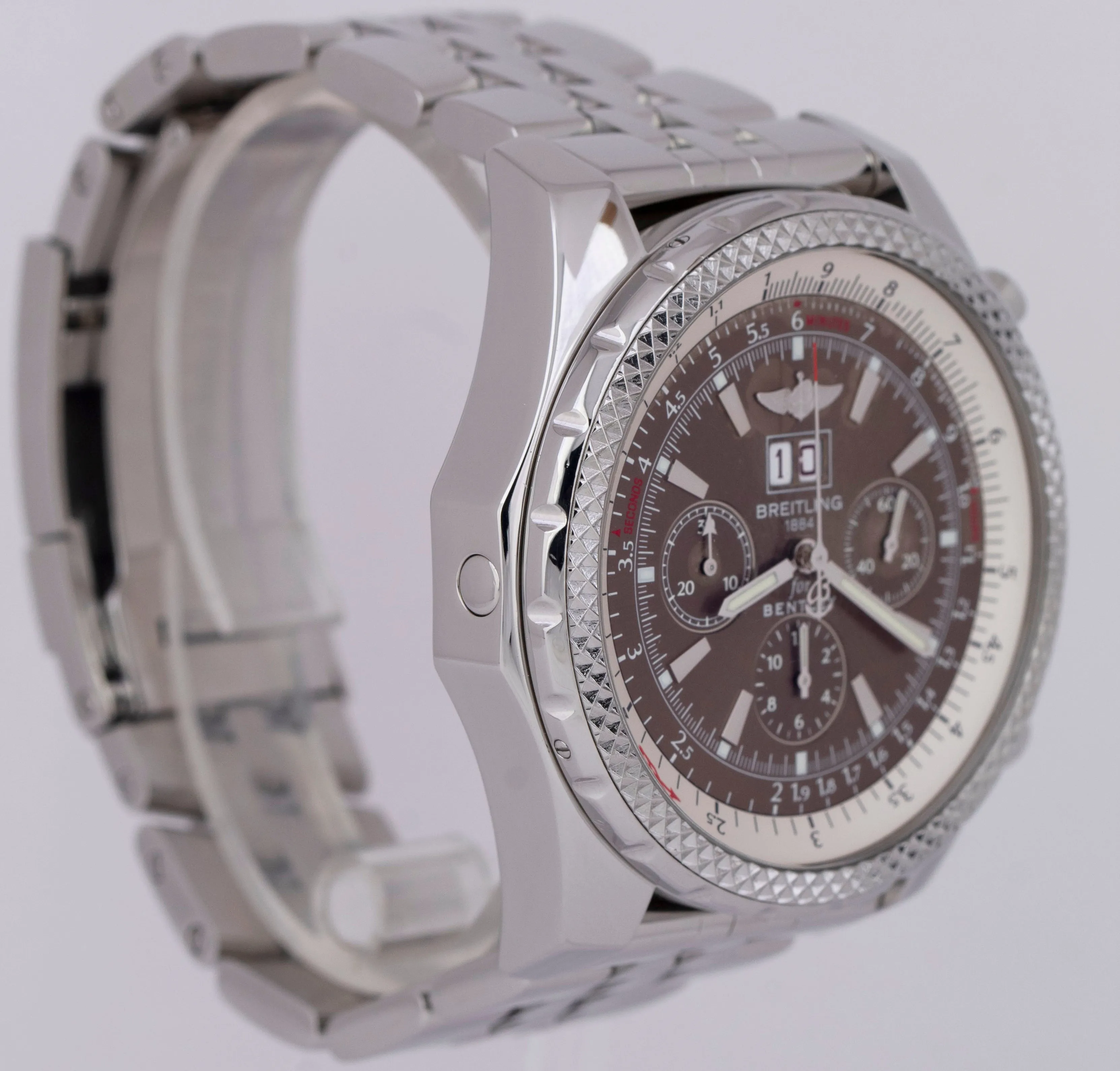 Breitling Bentley 6.75 Chronograph Havana Brown Automatic A44362 48.7mm Watch