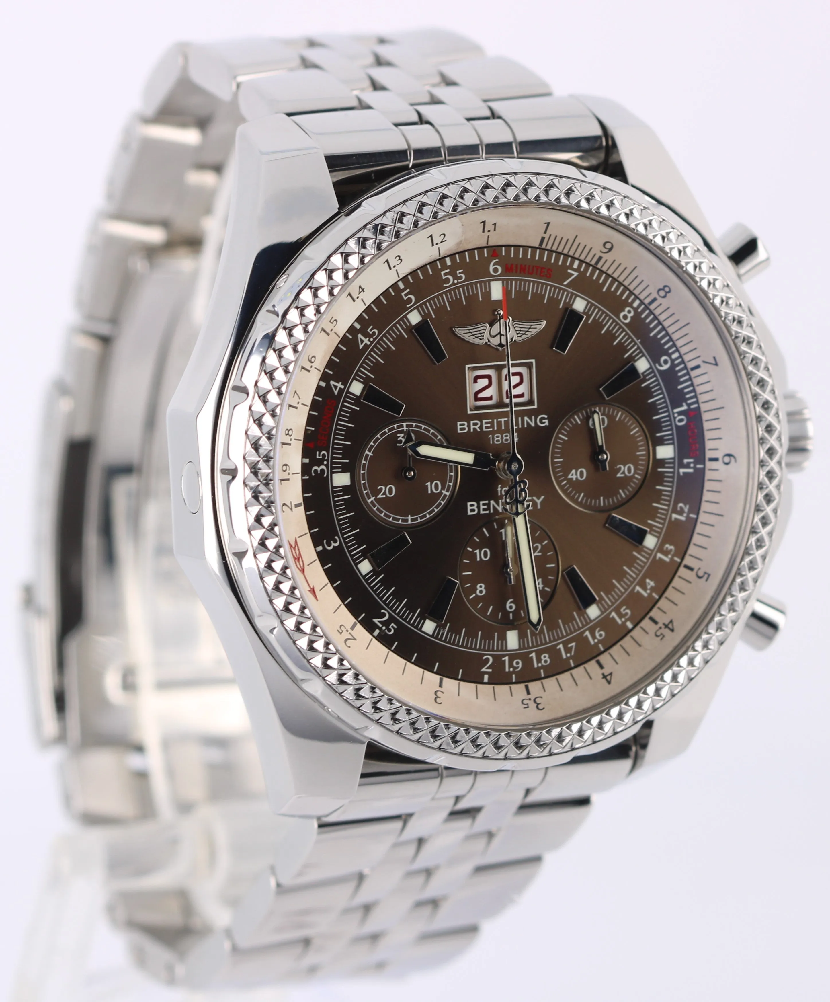 Breitling Bentley 6.75 Chronograph PAPERS Havana Brown 48.7mm A4436212 Watch