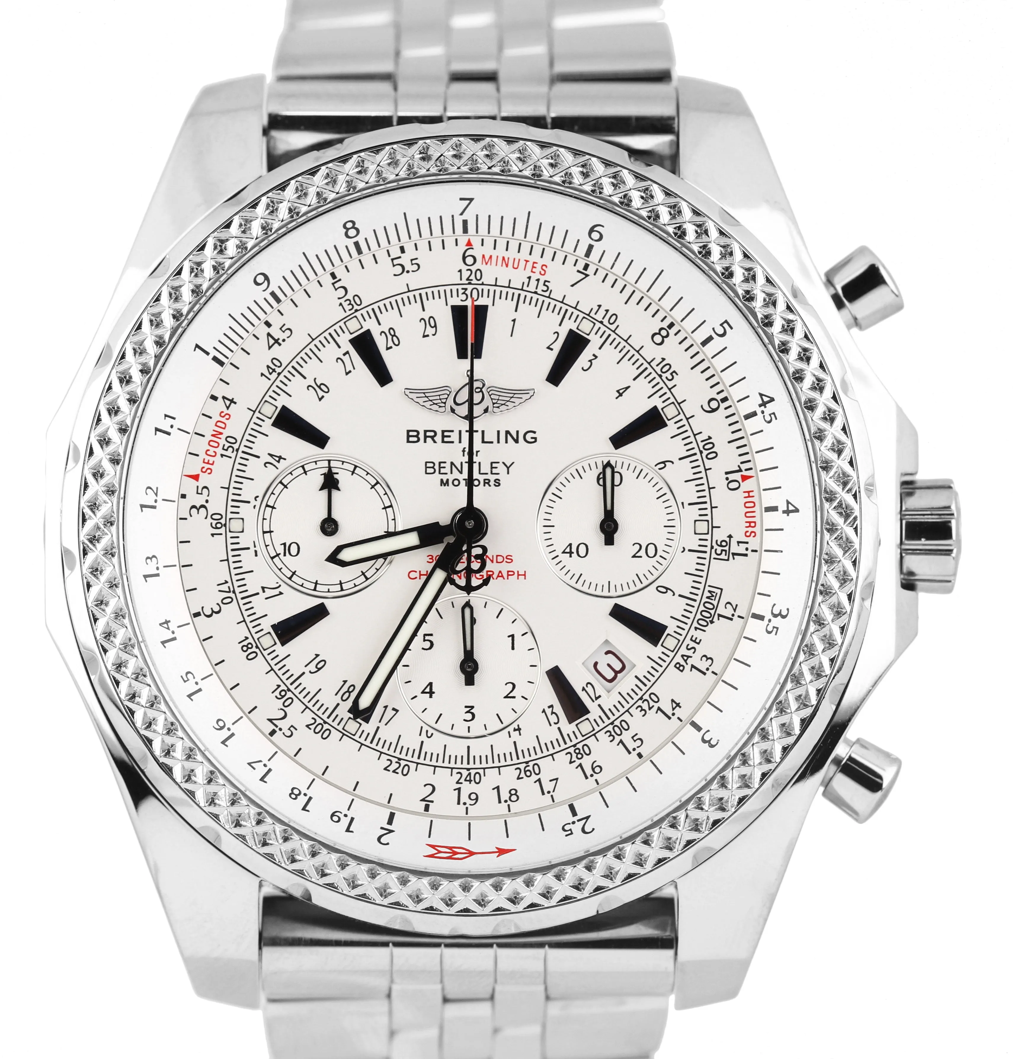 Breitling Bentley Chronograph Special Edition 48mm White A25362 Stainless Watch