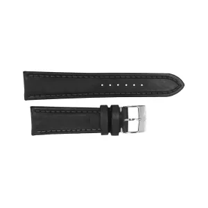 Breitling Black Leather Strap Stainless Steel Tang Buckle 21-18mm 482X