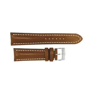 Breitling Brown Leather Strap Stainless Steel Tang Buckle 21-18mm 472X