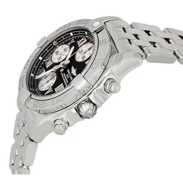 Breitling Chrono Galactic Black Dial Steel Pilot Men's Watch A13358L2-B786SS A13358L2/B7