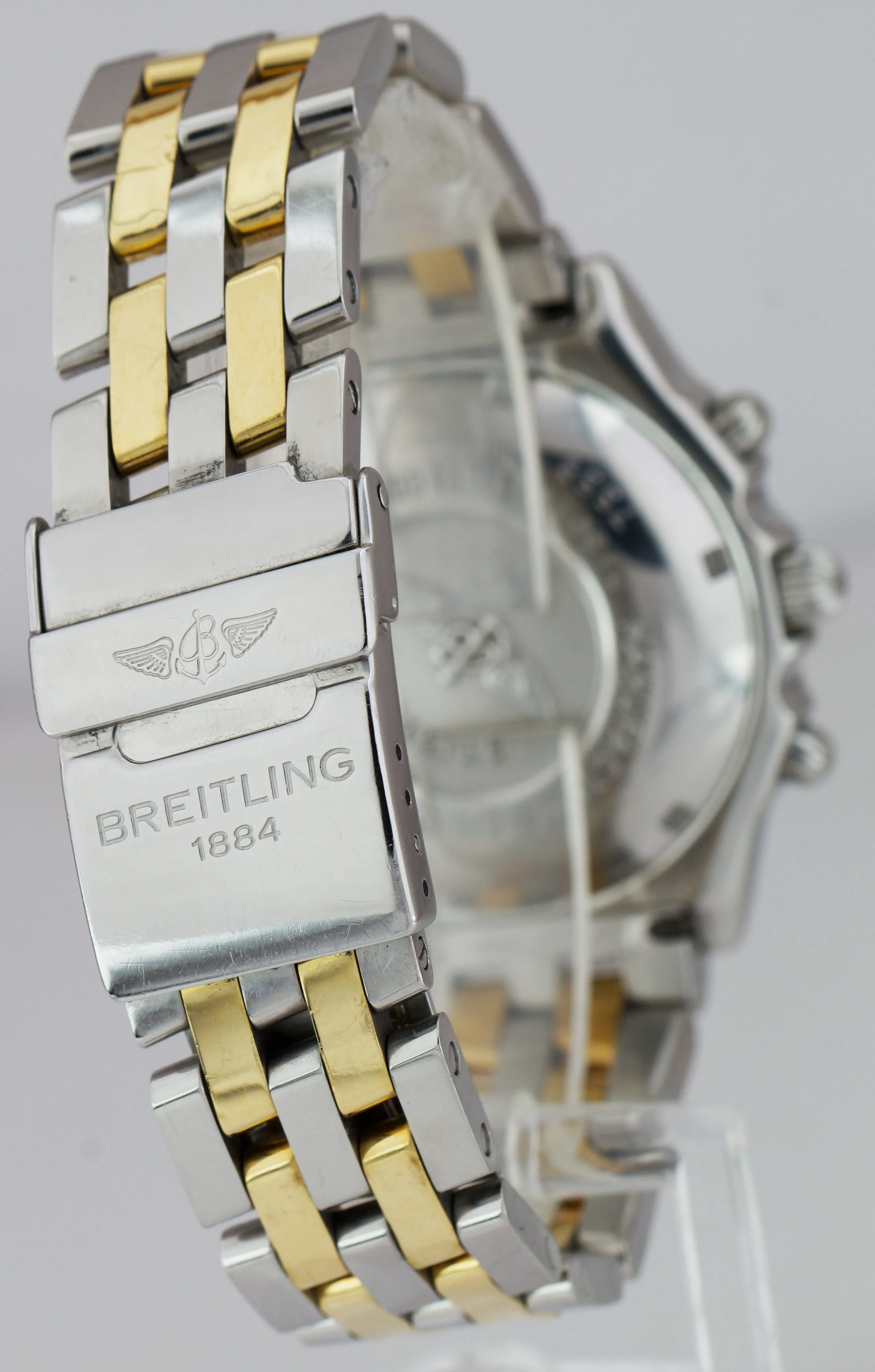 Breitling Chronomat 39mm Chronograph Black 18K Two Tone Stainless D13050.1 Watch