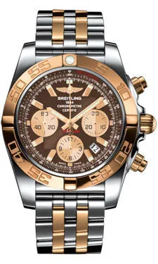 Breitling - Chronomat 44 Steel and Rose Gold Polished Bezel - Pilot Two Tone Bracelet