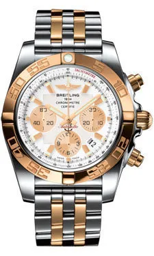 Breitling - Chronomat 44 Steel and Rose Gold Polished Bezel - Pilot Two Tone Bracelet