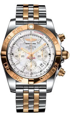 Breitling - Chronomat 44 Steel and Rose Gold Polished Bezel - Pilot Two Tone Bracelet