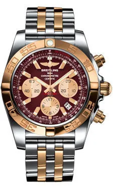 Breitling - Chronomat 44 Steel and Rose Gold Polished Bezel - Pilot Two Tone Bracelet