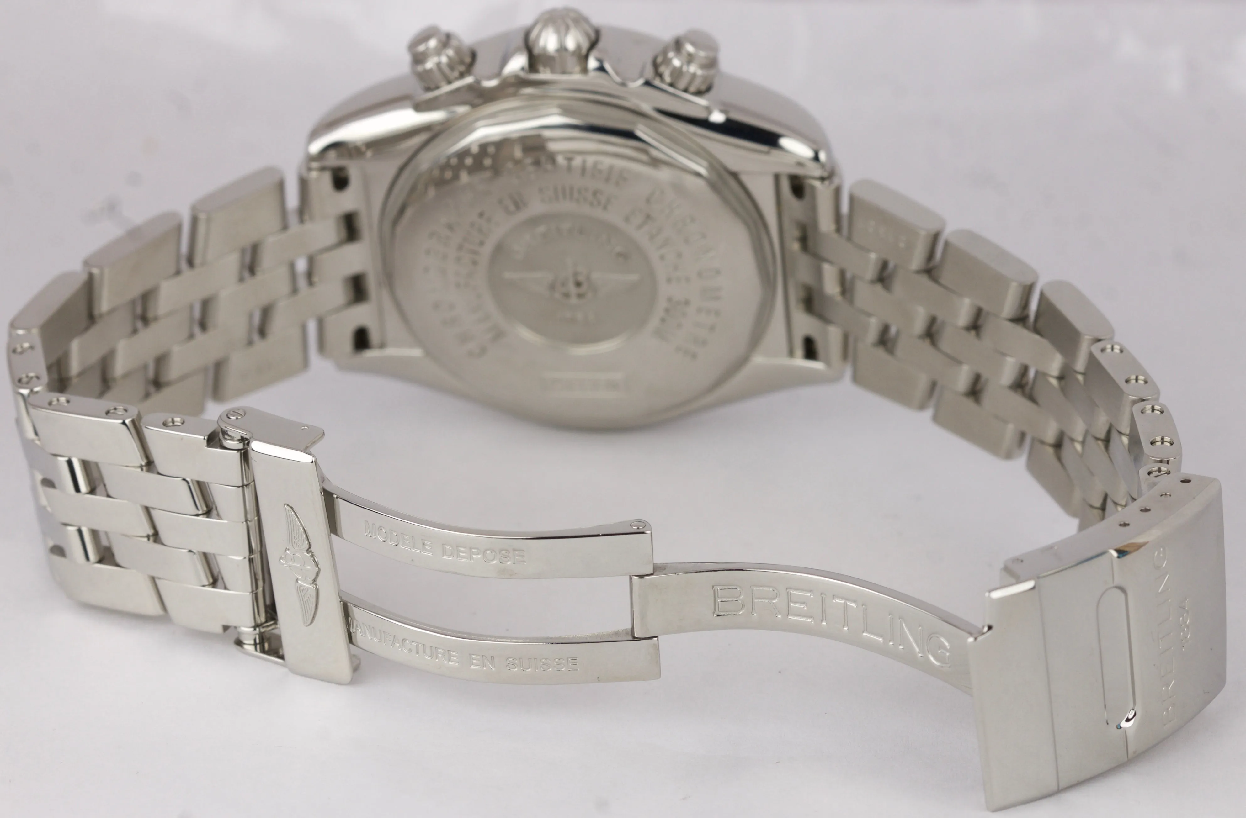 Breitling Chronomat Evolution Chronograph 44mm Black Stainless Watch A13356