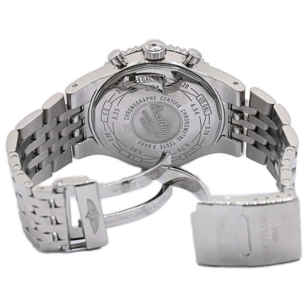 Breitling Men's Montbrilliant Stainless Steel 47mm White Chronograph Dial Watch Reference #:  A2334024-G631SS