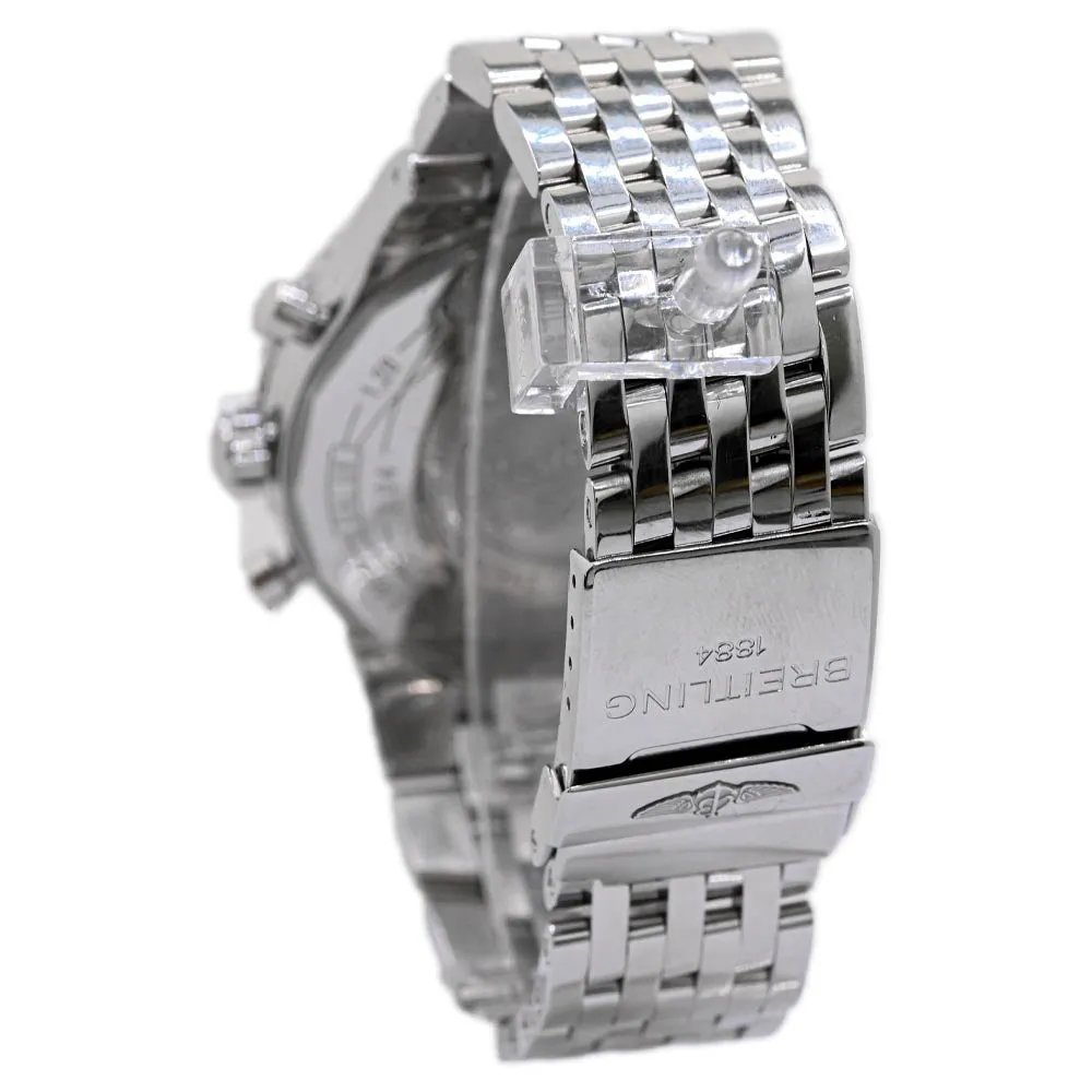Breitling Men's Montbrilliant Stainless Steel 47mm White Chronograph Dial Watch Reference #:  A2334024-G631SS