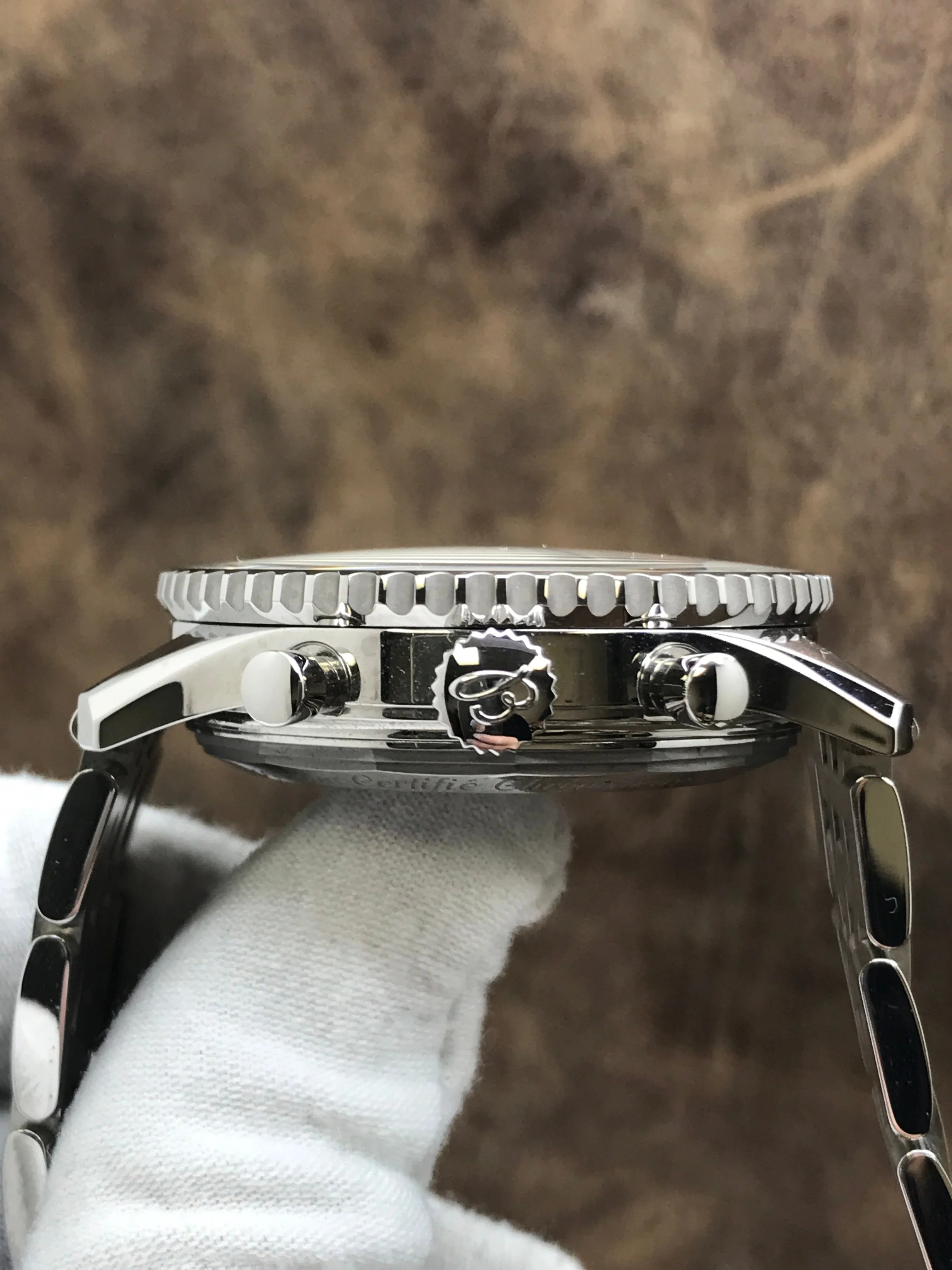 Breitling Navitimer B01 Chronograph 43 AB0121211G1A1 White with black subdials Dial Automatic  Men's Watch