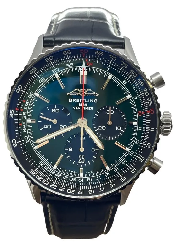 Breitling NAVITIMER B01 CHRONOGRAPH 46 AB0137241L1P1 Green Dial Automatic Men's Watch