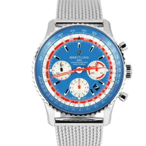 Breitling Navitimer Chronometer Date Stainless Steel Blue Dial 42mm AB0121 Watch