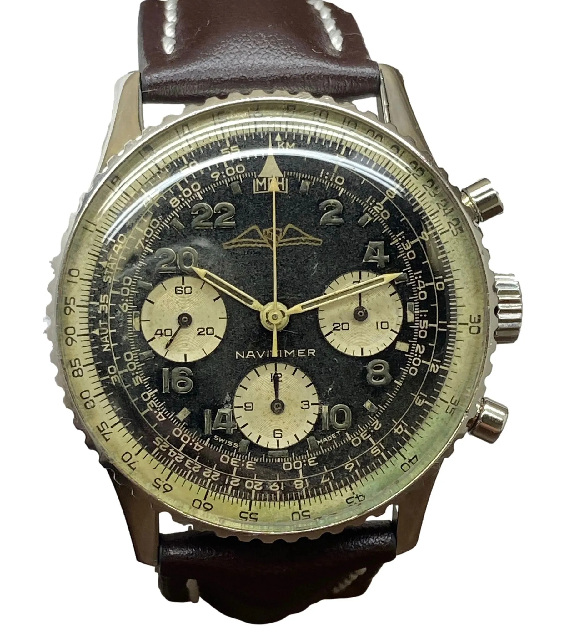 Breitling Navitimer Cosmonaute 41mm AOPA 809 Black Dial Manual Wind Men's Watch