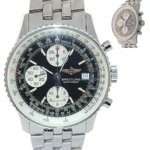 Breitling Old Navitimer II Chronograph Black Stick Steel 41.5mm A13022 Watch