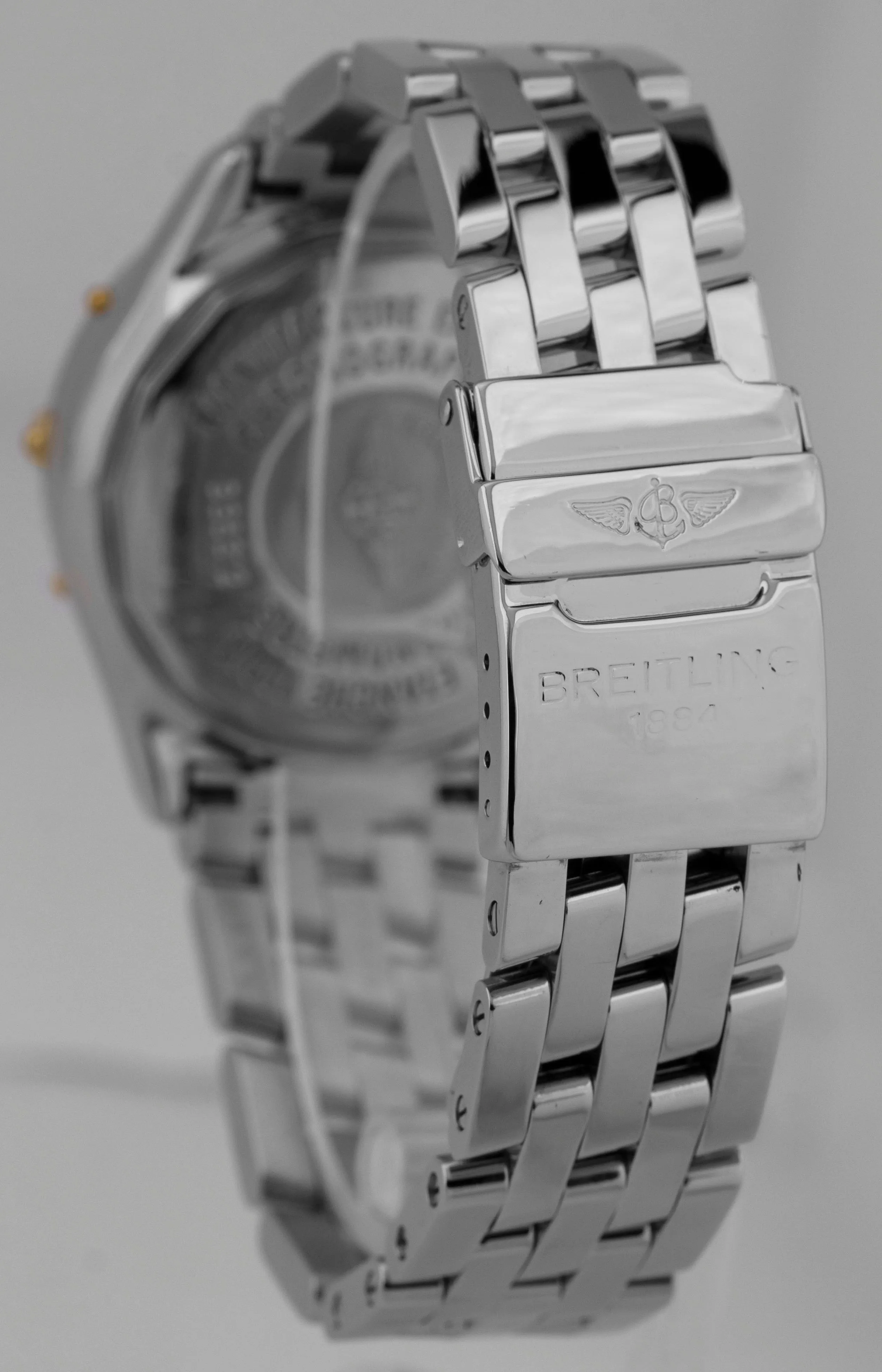 Breitling Shadow Flyback Chronograph 38mm Two-Tone White Stainless Watch B35312