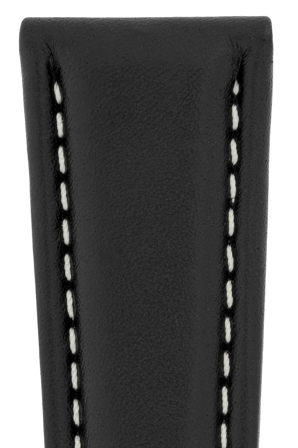 Breitling-Style Calf Deployment Watch Strap in BLACK