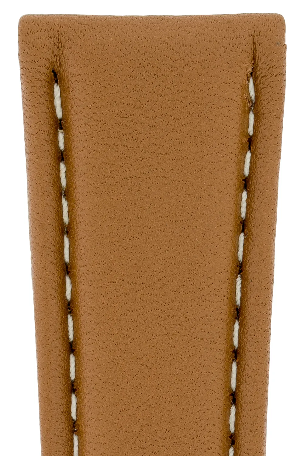 Breitling-Style Calf Deployment Watch Strap in CARAMEL