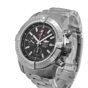 Breitling Super Avenger Chronograph 48mm Stainless Steel Black Index Dial A133175