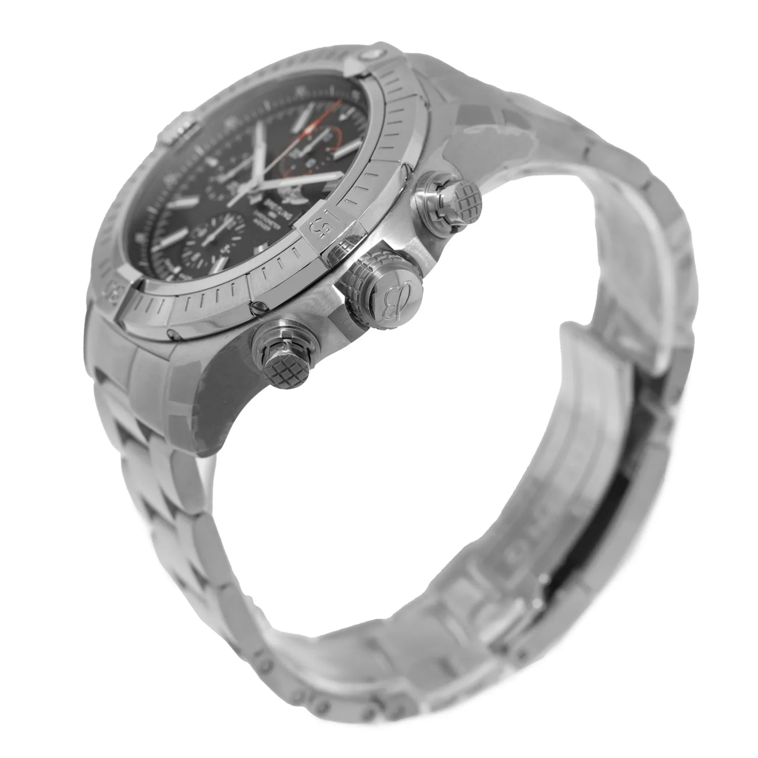 Breitling Super Avenger Chronograph 48mm Stainless Steel Black Index Dial A133175