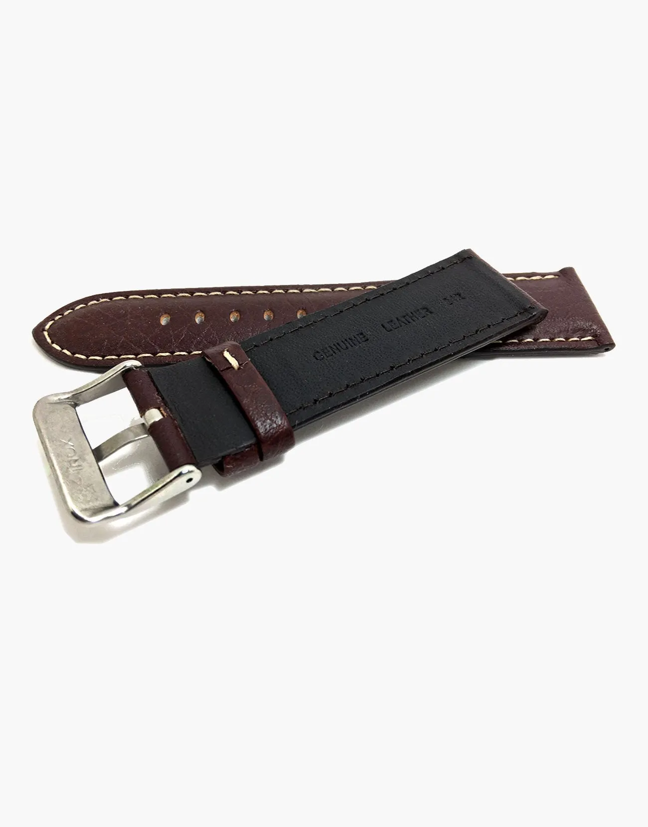 Buffalo CalfSkin Leather watch band Brown-Hadley-Roma MS906